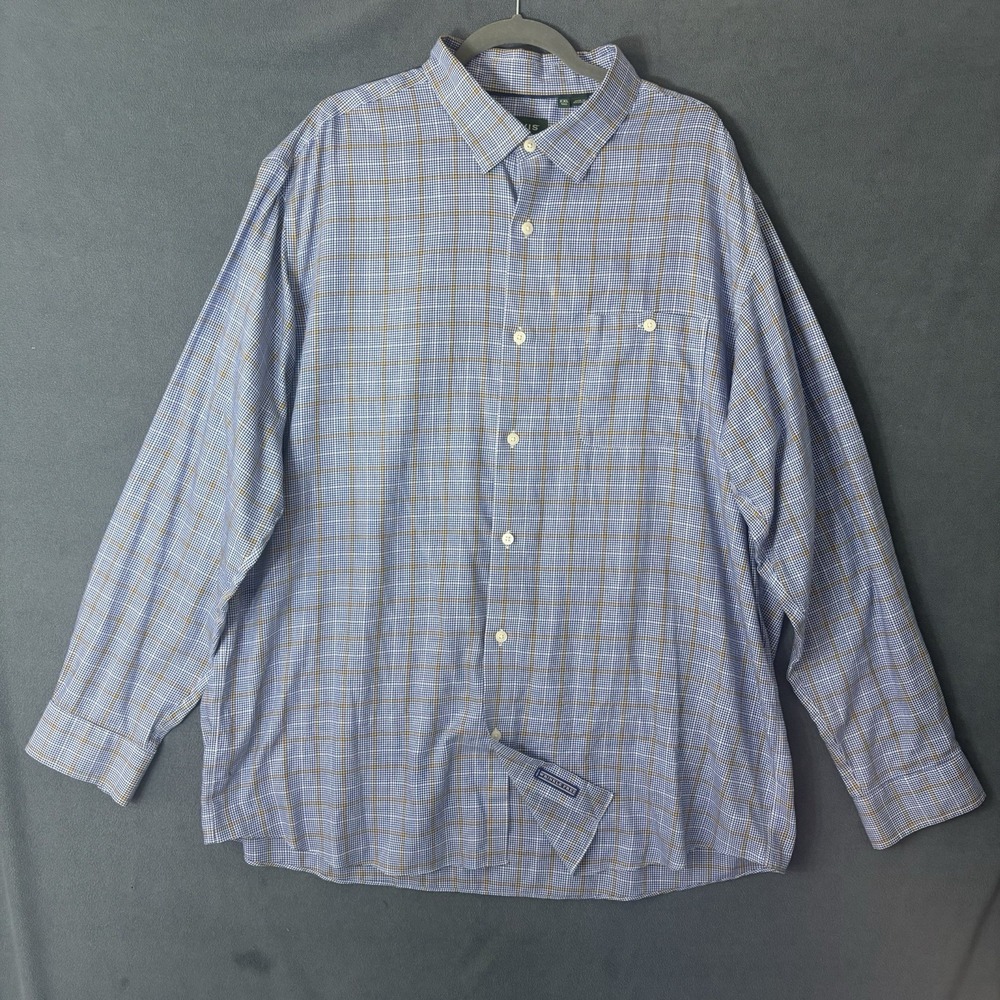 Orvis Classic Fit Plaid Button Down Shirt Size XXL Tall Gorpcore Rugged Prep